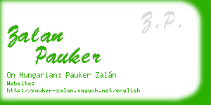 zalan pauker business card