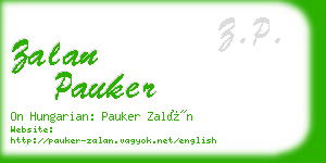 zalan pauker business card